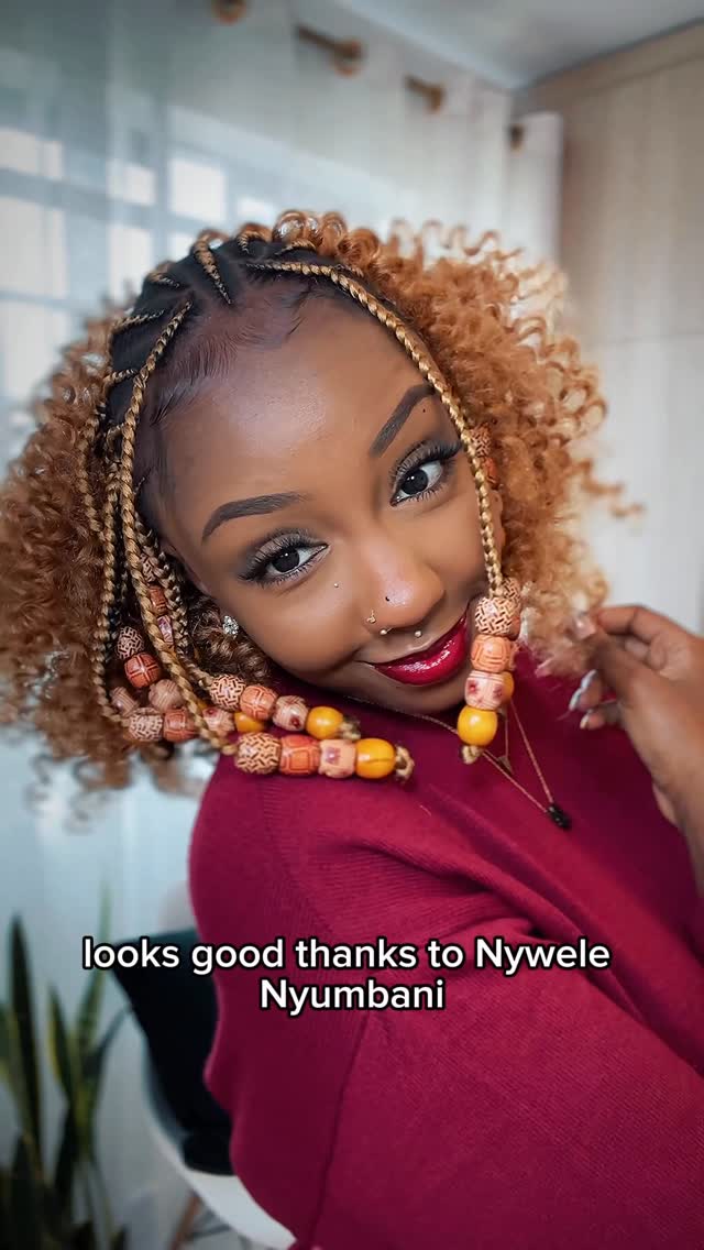 Ghanaian curly braids with Havana curls