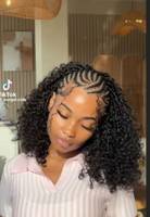 Ghanaian curly braids with Havana curls