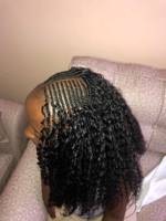 Ghanaian Princess Braids with Italian curls